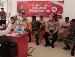 Hari Jadi ke-73 Humas Polri, Polres Kampar Lakukan Bansos Donor Darah 