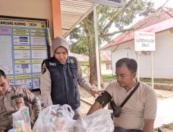 Subsatgas Dokkes Polres Kuansing Patroli Kesehatan dan Yankes Personil Pengamanan di Kantor KPU dan Bawaslu Dalam Rangka Ops Mantap Praja Lancang Kuning 2024
