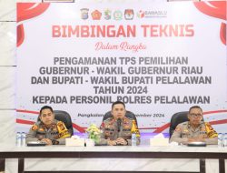 Begini Cara Polres Pelalawan Tingkatkan Kemampuan Personil Dalam Pengamanan TPS Pilkada 2024