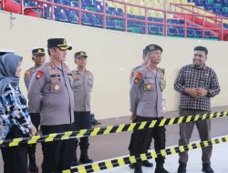 Dampingi Pamatwil, Kapolres Pelalawan Pantau Proses Pelipatan Surat Suara dan Cek Gudang Logistik