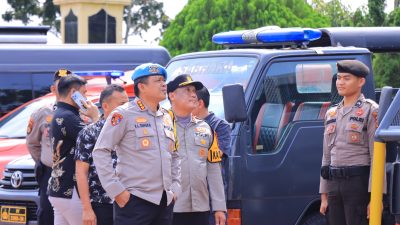 Bersama Kabid Propam Polda Riau, Kapolres Rohil Cek Sarpras Kesiapan Pengamanan Pilkada 2024