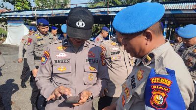 Cegah Keterlibatan Personil di Judi Online dan Narkotika, Propam Polres Pelalawan Lakukan Pemeriksaan