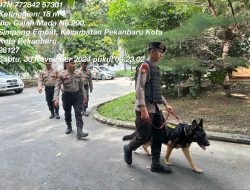 K9 Dilibatkan Dalam Pelaksanaan Kegiatan Sterilisasi Kantor DPRD dan Penyelenggara Pilkada