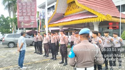 Puluhan Personel Subsatgas PAM Ikuti Kegiatan Apel Pagi