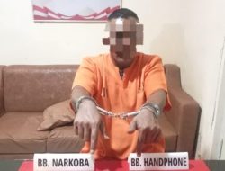 Asyik Duduk di Pondok, Polisi Tangkap Pelaku Narkoba di Jalan Lintas Dusun Rantau Berangin 
