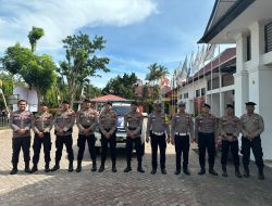 Personel Samapta Polres Kuansing Bersama BKO Dit Samapta Polda Riau Intensifkan Patroli Selama Tahapan Pilkada 2024