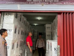 Dalam Rangka OMP LK 2024, Satgas Preemtif Polres Kuansing Cek Personel PAM Gudang Logistik Pilkada