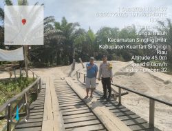 Polsek Logas Tanah Darat Lakukan Pengecekan Dugaan Galian C di Desa Bumi Mulya Berdasarkan Media Online