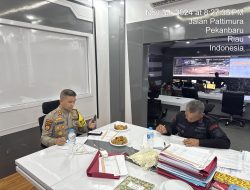Kegiatan Apel Udara dan Anev Terkait Situasi Kamtibmas Kembali Dilaksanakan Kaposko Polda Riau