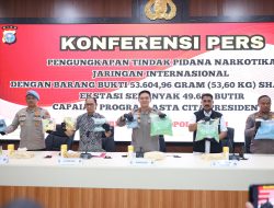Awal Tahun, Polda Riau Amankan 53,6 Kg Sabu dan 49.682 Butir Ekstasi dari 4 Tersangka