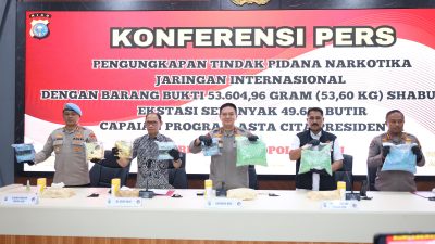 Awal Tahun, Polda Riau Amankan 53,6 Kg Sabu dan 49.682 Butir Ekstasi dari 4 Tersangka