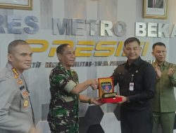 Kasdim 0509 Kabupaten Bekasi Hadiri Penerimaan Serdik Sespimmen 65-G1 dan Pembukaan Pelatihan Management Training Course Level III di Polres Metro Bekasi