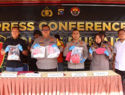 Polres Dumai Gelar Press Release Tindak Pidana Pembunuhan Berencana di Jalan Agenda
