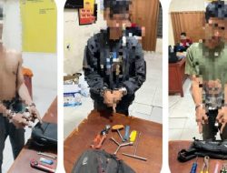 Polsek Dumai Barat Tangkap 3 Pelaku Curat Spesialis Instalasi Listrik Perumahan