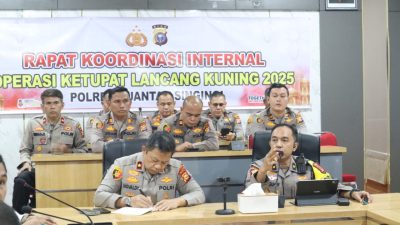 Polres Kuansing Gelar Rapat Koordinasi Internal Operasi Ketupat LK 2025