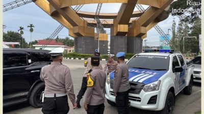 Ops Tertib Ramadhan LK 2025, Kapolres dan Wakapolres Kuansing Tinjau Pos Pengamanan Tugu Cerano 
