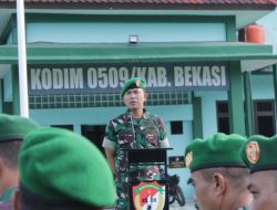 Semangat Baru !! Dandim 0509/Kabupaten Bekasi Pimpin Apel Pasca Cuti Lebaran 1446 Hijriah