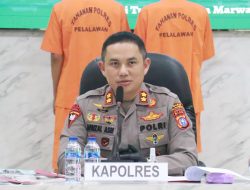Polres Pelalawan Press Release Pengungkapan Tindak Pidana Peredaran Narkotika dan Kepemilikan Senjata Api