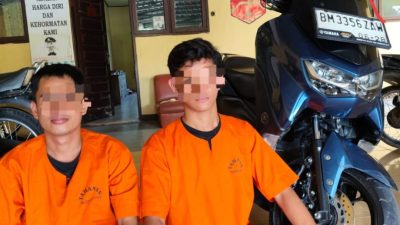 Motor N Max Raib 5 Menit di Pandau Permai, Polisi Bekuk 2 Pelaku di Jalan Kartama Kota Pekanbaru
