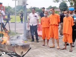 Polda Riau Musnahkan 119 Kg Sabu, Ribuan Butir Ekstasi, Heroin dan Ganja