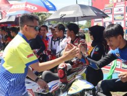 Amankan Kejurnas Motoprix Bangkinang, Polres Kampar Sosialisasikan Keselamatan Berlalu Lintas