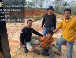 Polsek Singingi Ungkap Kasus PETI di Desa Logas Hilir, Satu Pelaku Diamankan