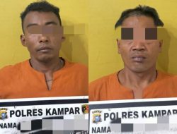 Korban Alami Luka-luka dan Kerugian 50 Juta, Satreskrim Polres Kampar Ringkus Dua Pelaku Jambret di Jalan Tuanku Tambusai
