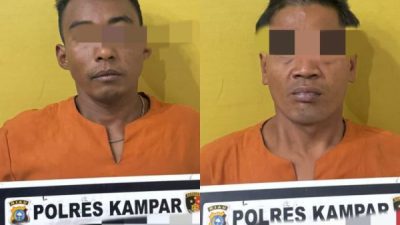 Korban Alami Luka-luka dan Kerugian 50 Juta, Satreskrim Polres Kampar Ringkus Dua Pelaku Jambret di Jalan Tuanku Tambusai