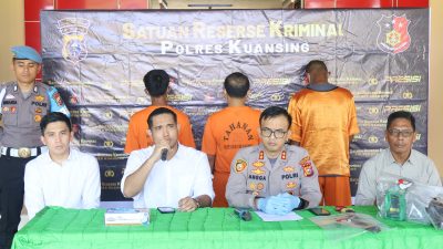 Polres Kuansing Ungkap Kasus Pembakaran dan Perambahan Hutan Lindung Bukit Betabuh