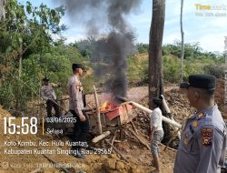 Polsek Hulu Kuantan Tertibkan Aktivitas PETI di Desa Koto Kombu