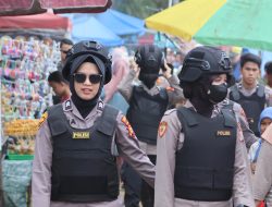 Tim Raga Polres Kuansing Amankan Festival Pacu Jalur di Kecamatan Cerenti