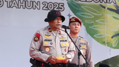 Peringati Hari Lingkungan Hidup Sedunia, Polda Riau Gelar Upacara di Desa Tanjung Belit Kampar
