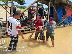 Amankan 2 Pelaku, Polsek Singingi Hilir Ungkap Kasus PETI di Sungai Singingi