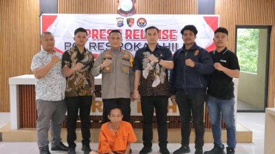 Kapolres Rohil Pimpin Press Release Pengungkapan Kasus Pembunuhan Berencana di Panipahan