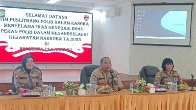 Polresta Pekanbaru Terima Kunjungan Puslitbang Polri Bahas Penanggulangan Narkoba