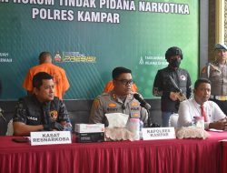 Gagalkan Penyelundupan 1 Kilo Narkoba, Polres Kampar Amankan Dua Pelaku 