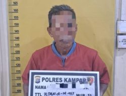 Polres Kampar Tangkap Pelaku Pembakaran Lahan di Tepi Tol Bangkinang-Tanjung Alai