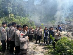 Operasi PETI di 4 Desa, Polres Inhu Musnahkan 10 Rakit