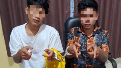 Edarkan Ganja, Dua Pelajar di Singingi Hilir Ditangkap Satresnarkoba Polres Kuansing