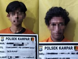 Korban Rugi Jutaan Rupiah, Polsek Kampar Tangkap Pencuri Baterai Mobil di Simpang Petai