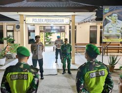 Wujud Nyata Sinergitas TNI- Polri Jaga Kamtibmas, Polsek Perbaungan Bersama Koramil 07 Gelar Patroli Gabungan