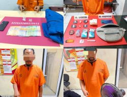 Perang Terhadap Narkoba, Polres Kampar Bekuk 4 Pengedar dan Pemakai di TKP Berbeda