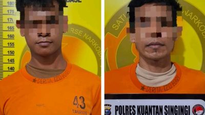 Polres Kuansing Amankan 2 Pelaku Narkoba di Kuantan Mudik