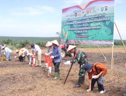 Kapolres Rokan Hilir Laksanakan Penanaman Jagung Serentak Kuartal IV dan Peresmian Gudang Ketahanan Pangan Polri