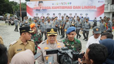Apel Siaga Kamtibmas dan Linmas di Pekanbaru, Sinergi Forkopimda Peringati 1 Tahun Pemerintahan Presiden Prabowo Subianto