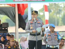 Kapolres Kuansing Pimpin Apel Pengamanan Hari Santri Nasional 2025