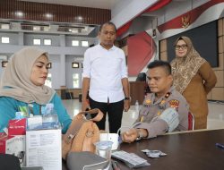 Hari Jadi Humas Polri Ke 74, Polres Rohil Gelar Donor Darah Serentak 