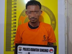 Satresnarkoba Polres Kuansing Ringkus Pengedar Sabu di Desa Bumi Mulya