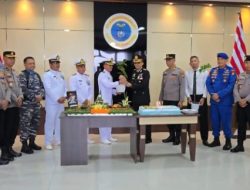 Meriahkan HUT ke-80 TNI, Kunjungan Kapolres Dumai ke Mako Lanal