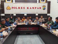 Satukan Kekuatan Hadapi Musim Hujan, Kapolres Kampar Gelar Rakor Antisipasi Bencana Banjir